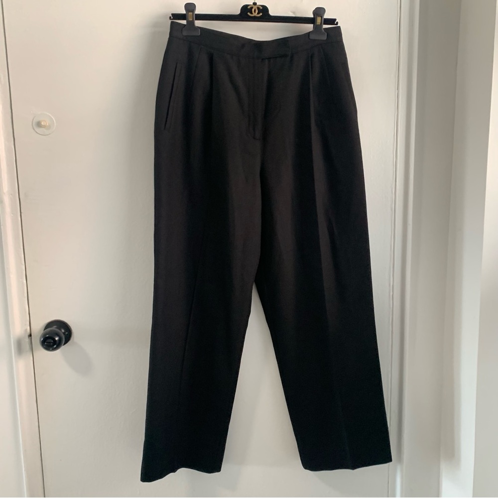 Liz Claiborne lizsport Black linen high waisted Dress Pants size 10 #linepant
